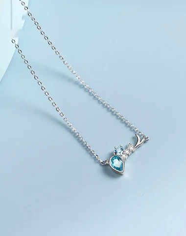 Forest deer Necklace girl - 2