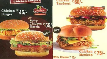 Bombay Burger's menu 