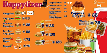 Happytizer menu 