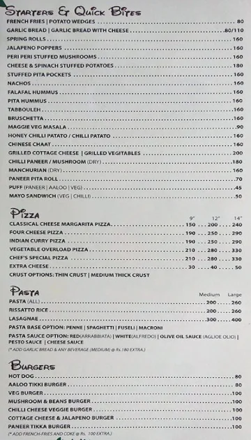 Cafe Roameo menu 