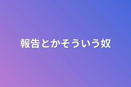 報告とかそういう奴(後、その他)