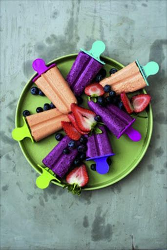 Berry & macadamia nut lollies "Children love making lollies," says Daisy Jones, an award-winning cookbook author. "This recipe is for creamy lollies, but there's enormous scope in lolly making. You can use freshly squeezed juice, the leftovers of a smoothie or a yoghurt/fruit pulp mix."