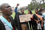 Unemployed graduates marched to the Union Buildingsto demand that the government employ them.