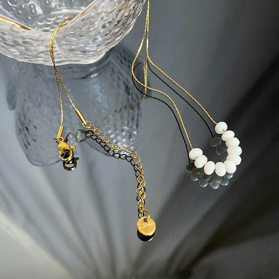 Title 4, Collier femme exquis en perles dimitation, int...