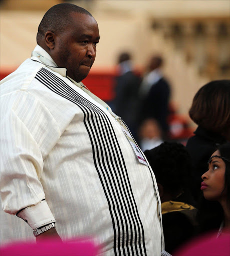 Khulubuse Zuma, pictured, Thulani Ngubane and Zondwa Mandela are accused of failing to treat underground water before releasing it into the Blesbokspruit, which feeds into the Marievale wetland and the Vaal River.