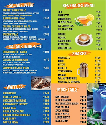 Cafe Te Amo menu 