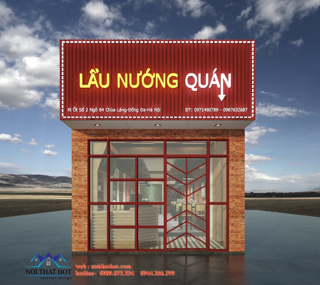 thiết kế quán ăn lẩu nướng