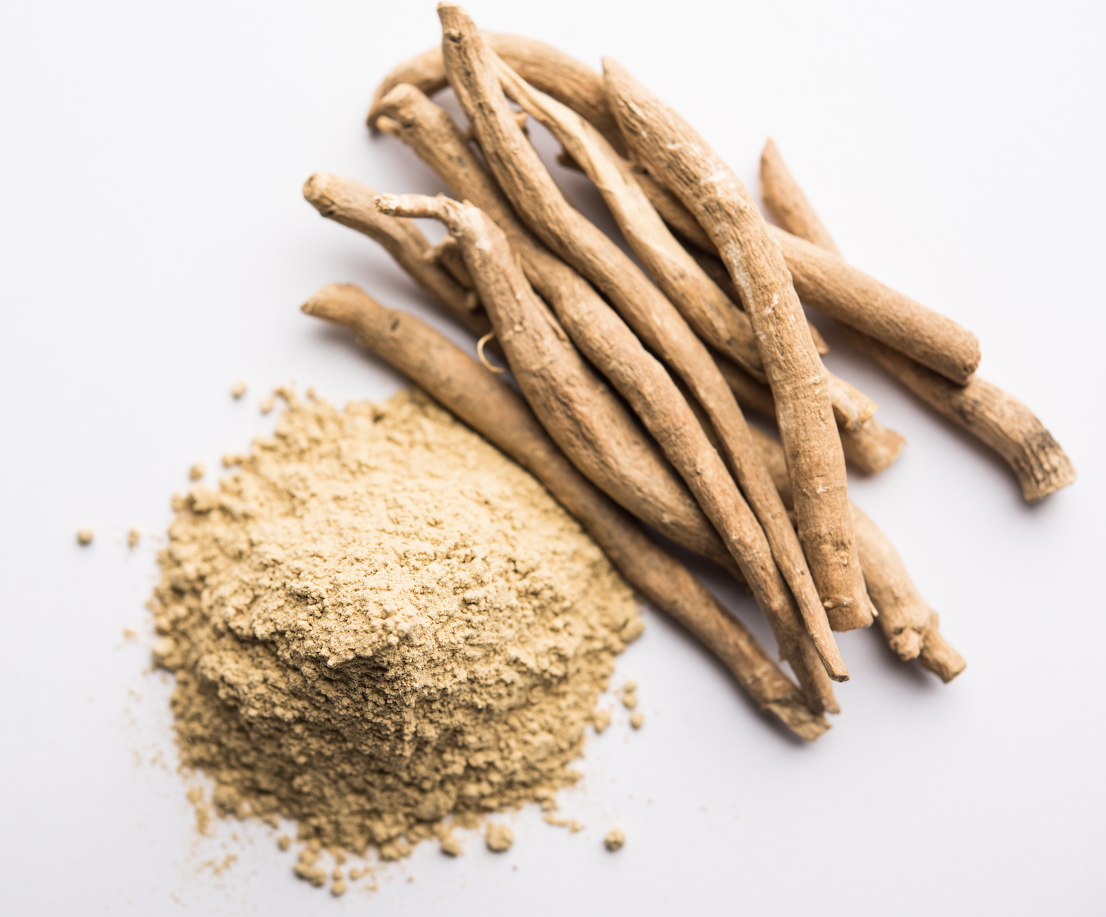 Ashwagandha powder and whole ashwagandha root