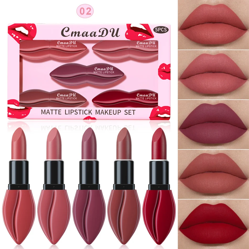 Kit de Batom Matte Simples e Versátil para um Visual Impecável, Cores para Todas as Ocasiões, Longa Duração e Conforto.