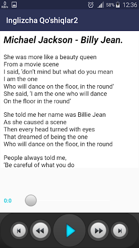 Ingliz tilida Qoshiqlar va ularning matnlari 2