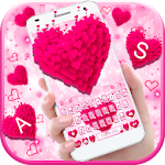 Cover Image of ดาวน์โหลด Pink Love Keyboard Theme 1.0 APK