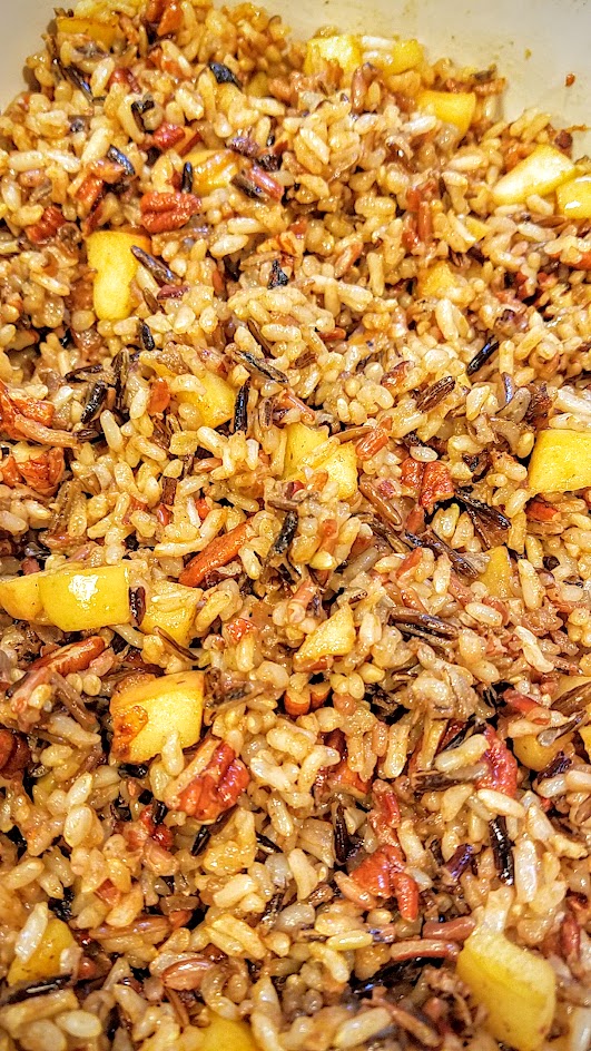 Wild Rice Recipe with Apples and Pecans - a great textural dish that also celebrates apples in the fall and is a wonderful side dish to many mains