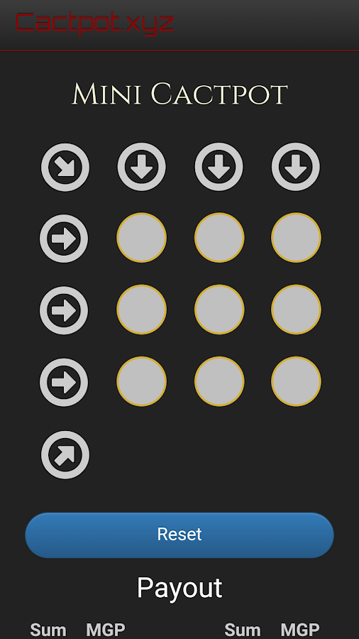 Cactpot.XYZ Solver Ad-Free Screen 3