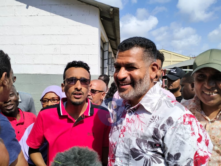 Abdulswamad Nassir the gubernatorial candidate for ODM party while casting his vote at Mvita Primary,Mombasa on August 29,2022