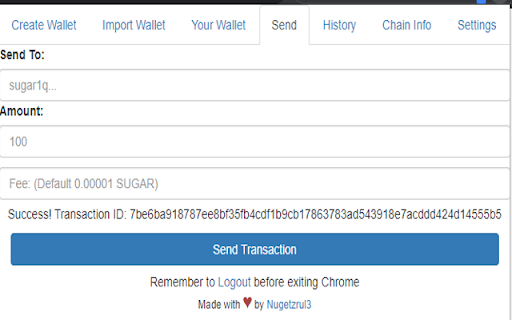 Sugarchain Wallet Extension