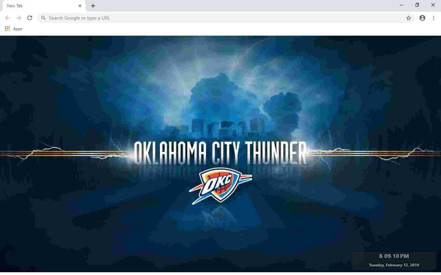 Oklahoma City Thunder New Tab Theme