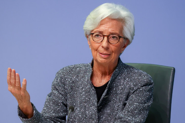 European Central Bank president Christine Lagarde. Picture: REUTERS/KAI PFAFFENBACH