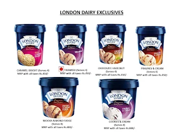 London Dairy Premium Ice Cream menu 