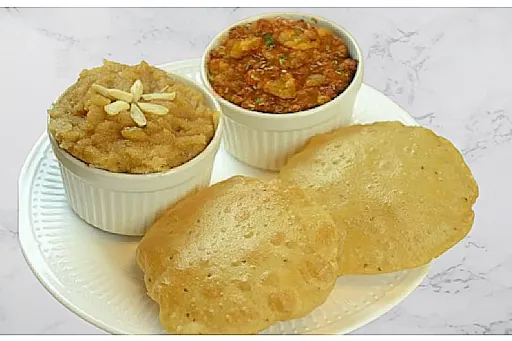 Poori Sabzi Halwa [6 Poori]