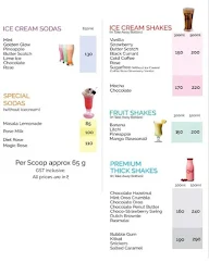 Giani's Ice Cream menu 1