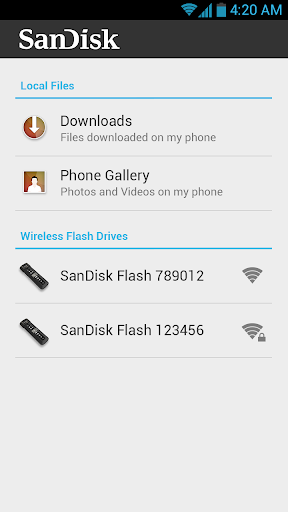 SanDisk Wireless Flash Drive screenshot #1