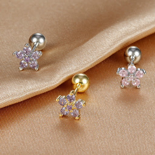 Title 9, Fashion Trend Diamond Flower Earrings. Sparklin...