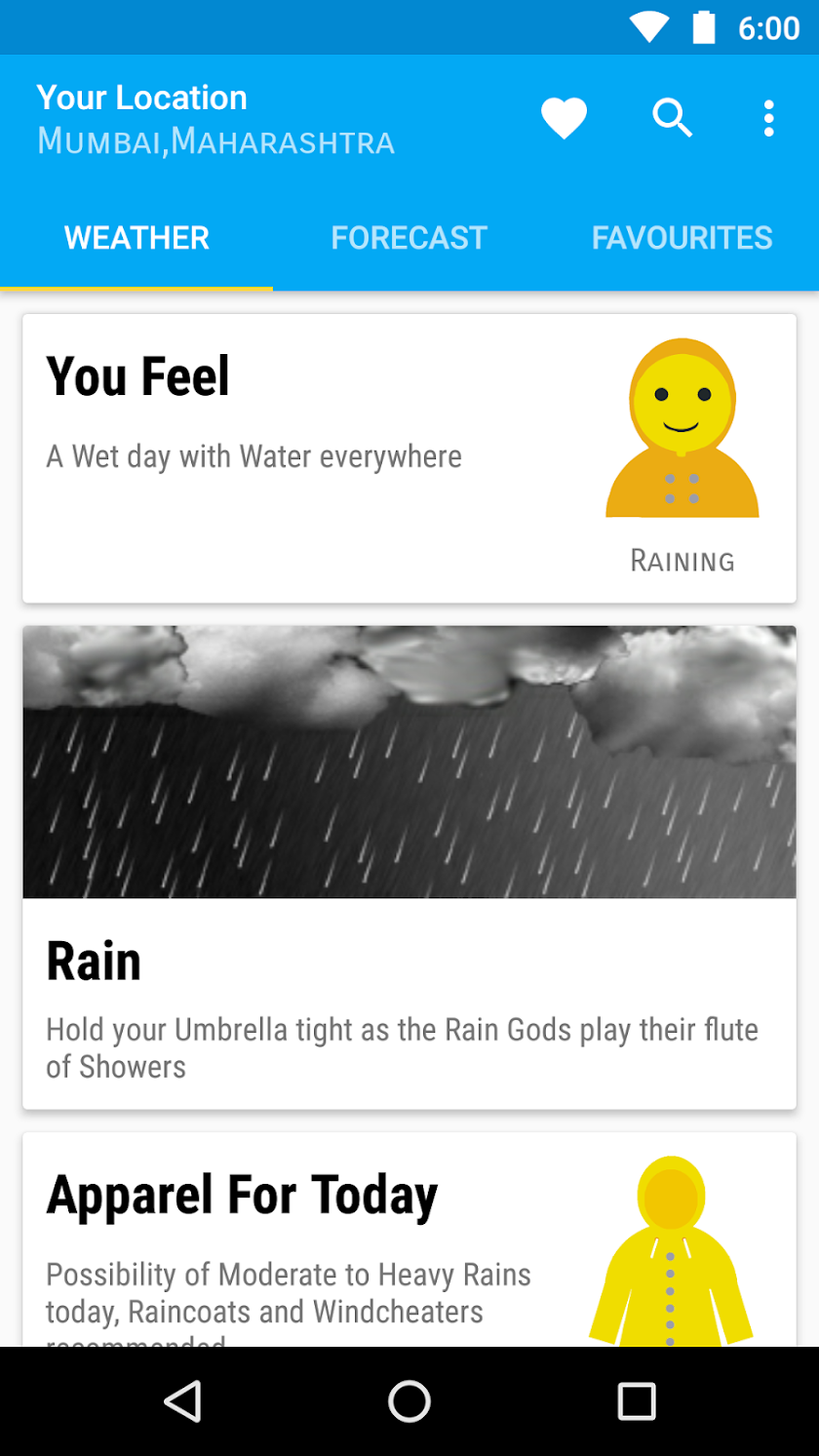 Clime IT: Weather Screen 1