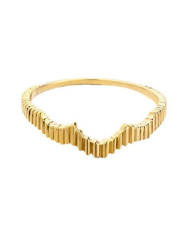 S925 Zilveren Ring onregelmatige vo - 3