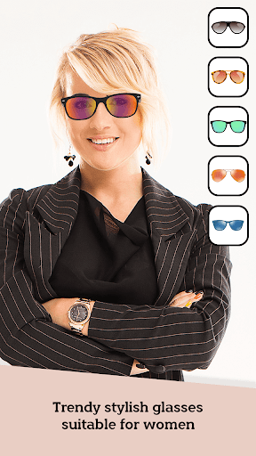 Woman Stylish Sunglass Photo Editor