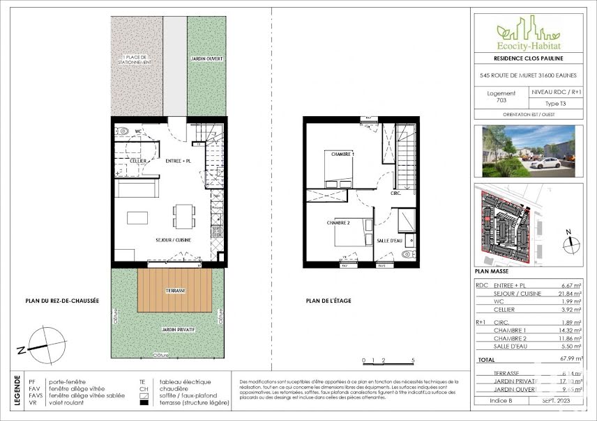 Vente maison 3 pièces 67 m² à Eaunes (31600), 288 600 €