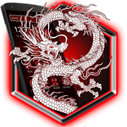 White Red Dragon Fire Theme  Icon