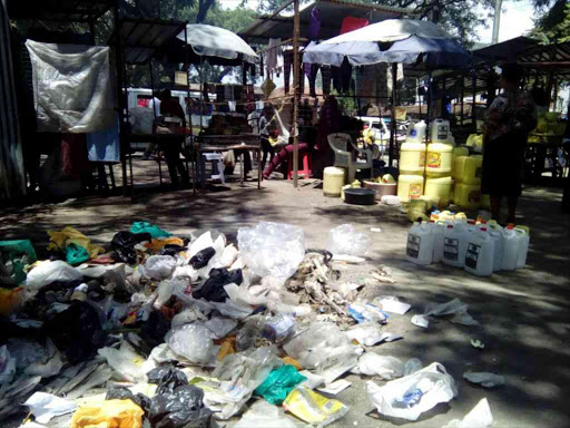 A heap of discarded plastic bags on a street of Nakuru town on August 28, 2017. Use of plastic bags have been banned in Kenya. Photo/AMOS KERICH