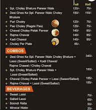 Nagpal's Chole Bhature menu 1