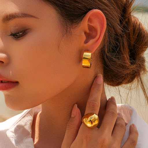 Title 2, Titanium Steel Gold-plated 18K Gold Stainless S...