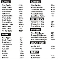 V.R.H. Bakery menu 2