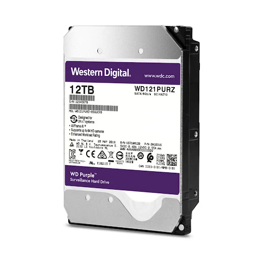 Ổ cứng camera HDD WD Purple Pro 10TB 3.5" SATA3 (WD101PURP)(Tím)