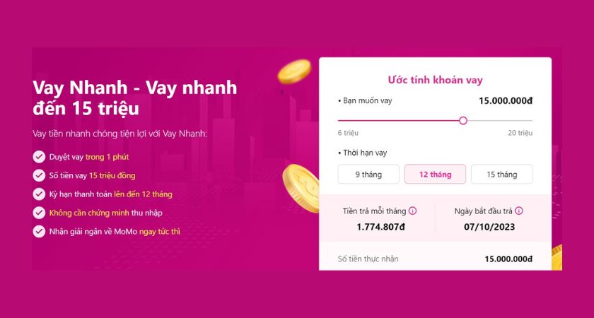 Một số đơn vị vay nhanh 15 triệu