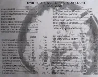 Hyderabad Fast Food Centre menu 3