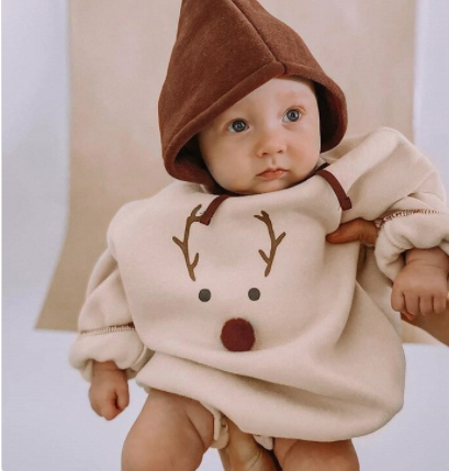 Kerst Romper Babykleding Herfst en Winter Warme en schattige babykleding Ideaal voor de feestdagen Comfortabel en stijlvol voor je baby