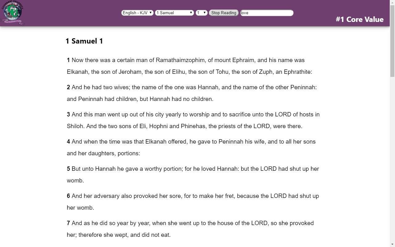 Covenant University Scripture Search Preview image 2