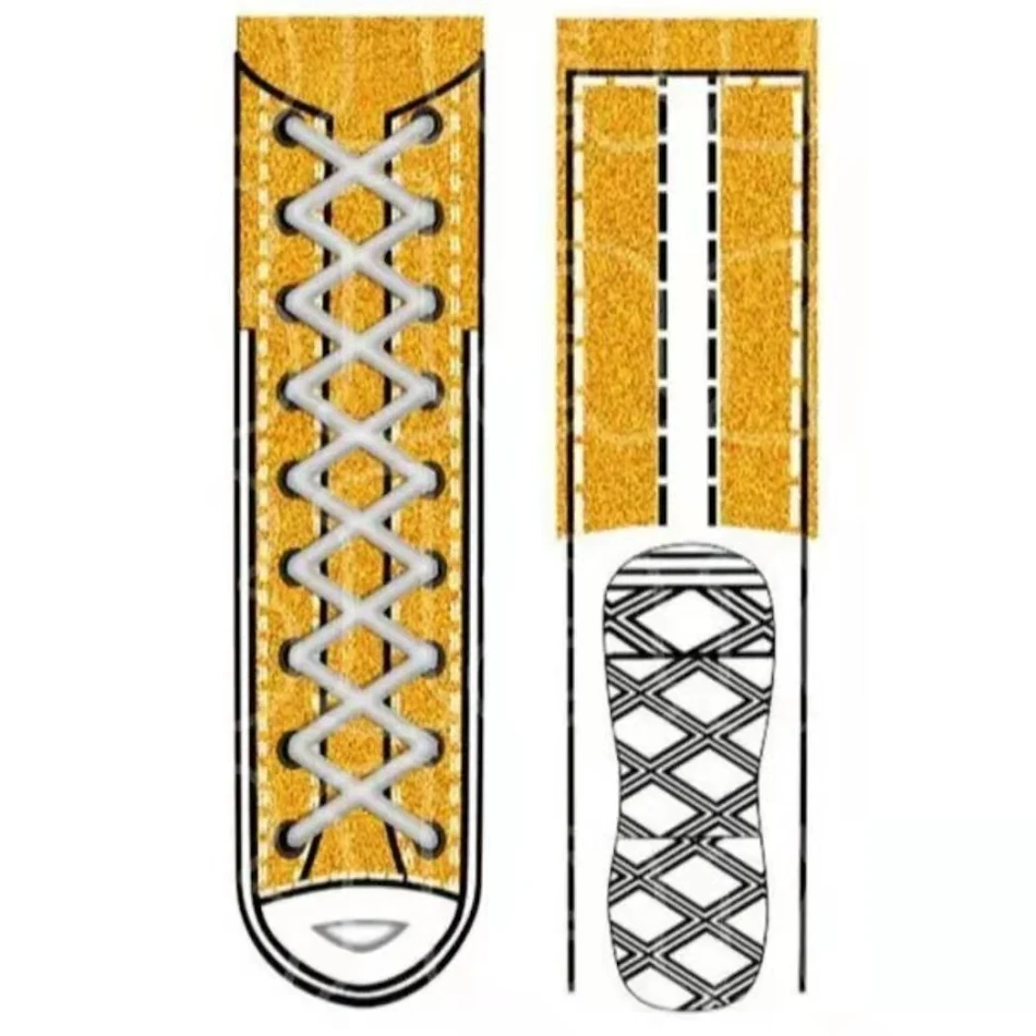 Chaussures en toile tendance, chaussettes à imprimé graphique