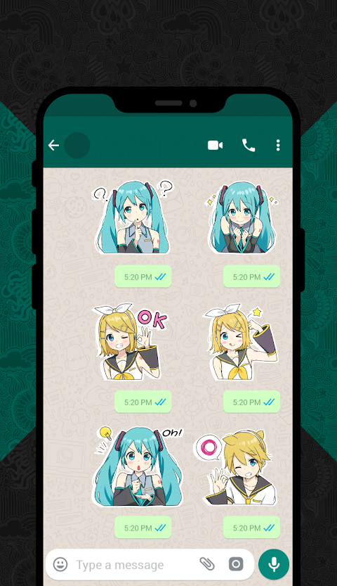 Hatsune Stickers for WhatsApp (WAStickerApps)のおすすめ画像4