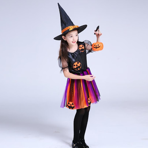 Title 4, Halloween Costume Children Cosplay Witch Skirt ...