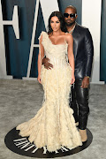 Kim Kardashian and her husband Kanye West at the  2020 Vanity Fair Oscar party.