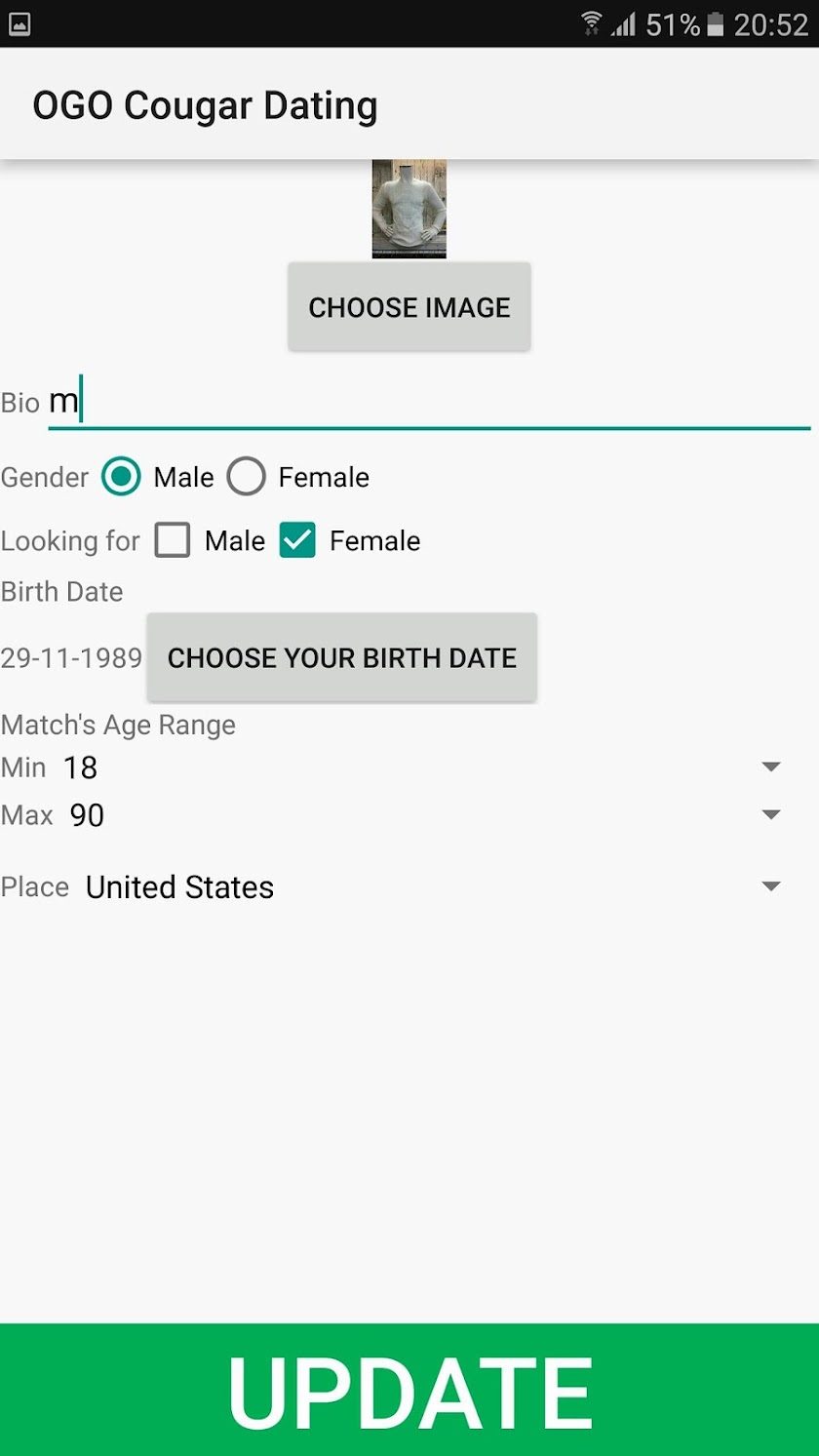 Cougar Dating Site - OGO Screen 2