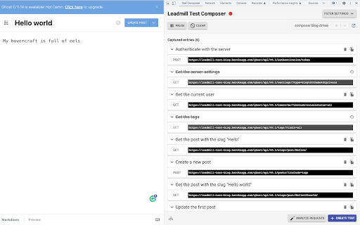 Loadmill Test Composer