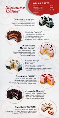 Cold Stone Cremery menu 3