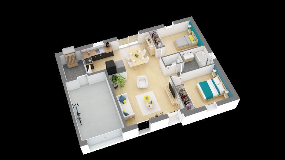 Vente maison neuve 3 pièces 63 m² à Beautiran (33640), 325 199 €