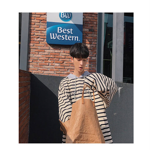 Title 1, Striped hooded sweater men