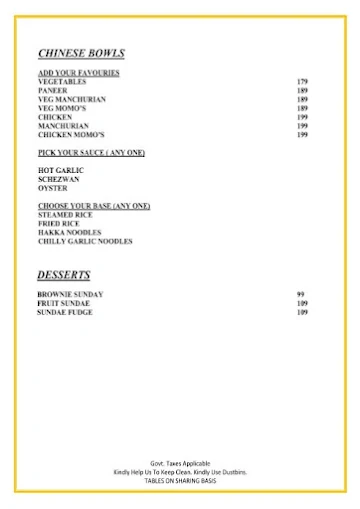 Pocketeria menu 